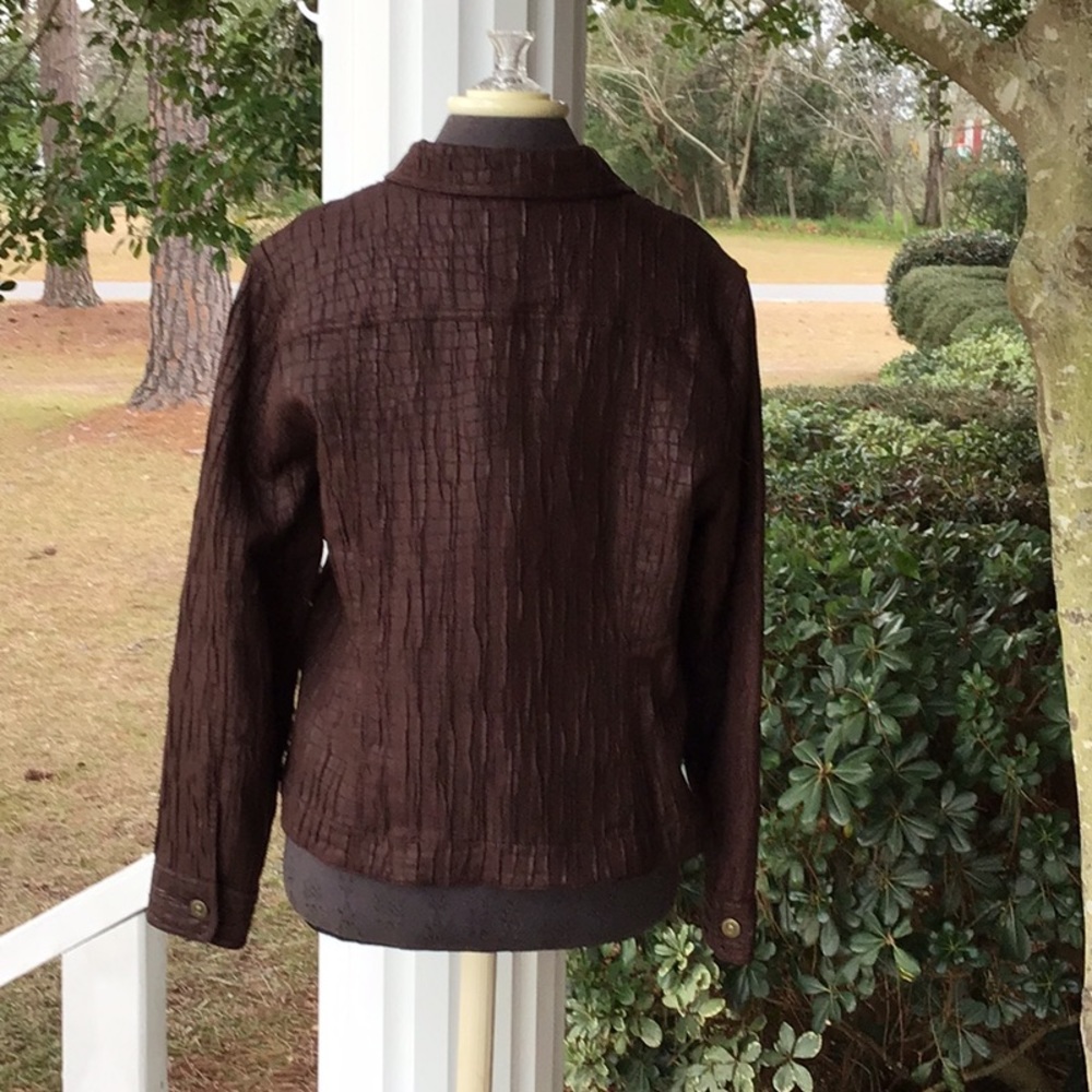Ruby Rd. Brown Jacket, Button Front, Size 16 - image 3